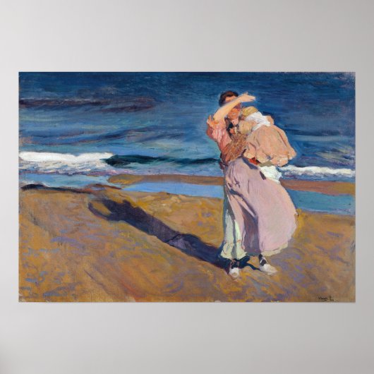 Joaquín Sorolla y Bastida Fisherwomen with her Son Poster (Voorkant)