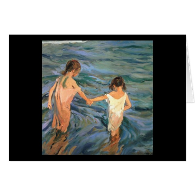 Joaquín Sorolla y Bastida Kinderen in het Zee (Voorkant Horizontaal)