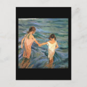 Joaquín Sorolla y Bastida Kinderen in het Zee Briefkaart (Voorkant)