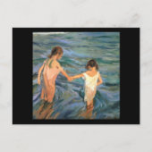 Joaquín Sorolla y Bastida Kinderen in het Zee Briefkaart (Voorkant)