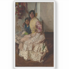 Joaquín Sorolla y Bastida-Pepilla en haar dochter Sticker