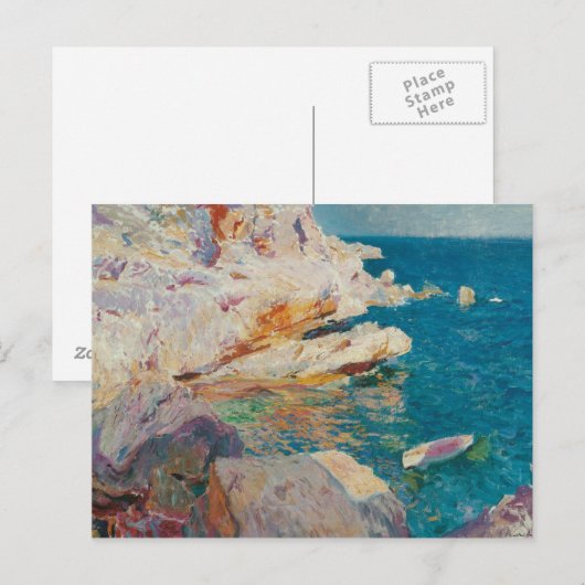Joaquin Sorolla y Bastida - Rocks at Javea. Briefkaart (Voorkant / Achterkant)