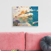 Joaquin Sorolla y Bastida - Rocks at Javea. Canvas Afdruk (Insitu (Woonkamer))