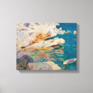 Joaquin Sorolla y Bastida - Rocks at Javea. Canvas Afdruk