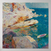 Joaquin Sorolla y Bastida - Rocks at Javea. Poster (Voorkant)