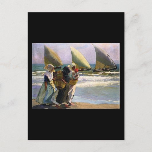 Joaquín Sorolla y Bastida Three Sails Briefkaart (Voorkant)