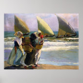 Joaquín Sorolla y Bastida Three Sails Poster (Voorkant)