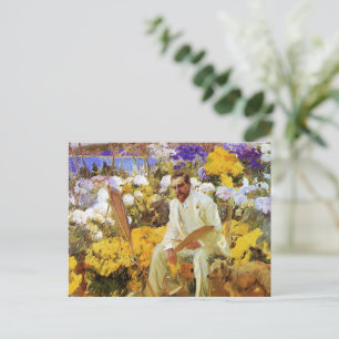 Joaquin Sorolla's schilderij van Louis Comfort Tif Briefkaart