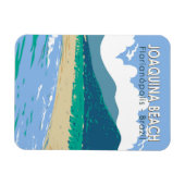 Joaquina Beach Brazilië Reizen Kunst Vintage Magneet (Horizontaal)