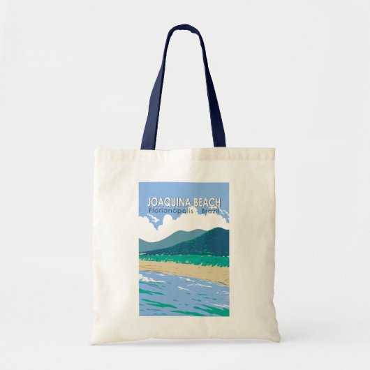 Joaquina Beach Brazilië Reizen Kunst Vintage Tote Bag (Voorkant)