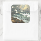 Job 12:10 Schrift Leven van elk schepsel Vierkante Sticker (Tas)