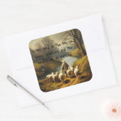 Job 12:10 Schrift Leven van elk schepsel Vierkante Sticker (Envelop)