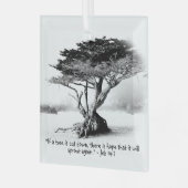 JOB 14:7 Glass Ornament (Voorkant links)