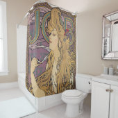 Job (1896) door Alphonse Mucha Douchegordijn (In situ)