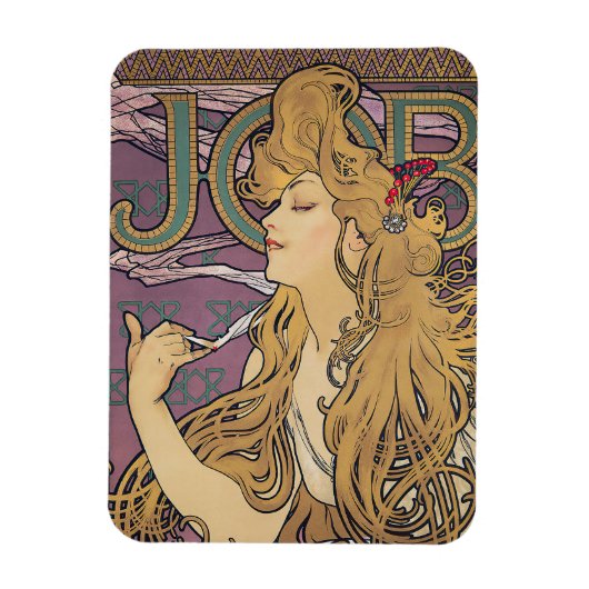 Job (1896) door Alphonse Mucha Magneet (Verticaal)