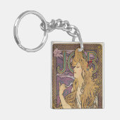 Job (1896) door Alphonse Mucha Sleutelhanger (Voorkant Links)