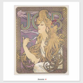 Job (1896) door Alphonse Mucha Sticker
