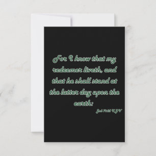 Job 19:25 KJV Bijbel Schrift Groet Kaart