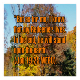 Job 19:25 WEBU Perfect Poster