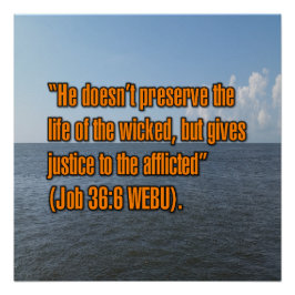 Job 36:6 WEBU Perfect Poster