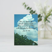 Job 37:16 Kent gij de wolken? Briefkaart (Staand voorkant)