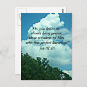 Job 37:16 Kent gij de wolken? Briefkaart (Voorkant / Achterkant)