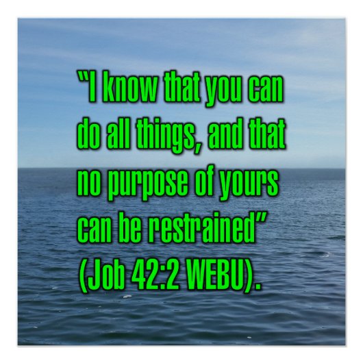Job 42:2 WEBU Perfect Poster (Voorkant)