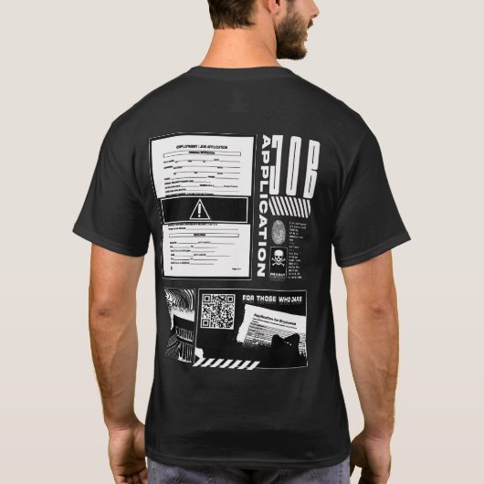 Job Application Brutalism T-Shirt (Achterkant)