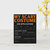 Job Application Funny Y Halloween Costume Trick Or Kaart (Gele Bloem)
