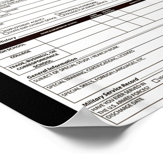 Job Application Funny Y Halloween Costume Trick Or Poster (Hoek)