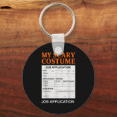 Job Application Funny Y Halloween Costume Trick Or Sleutelhanger (Voorkant)