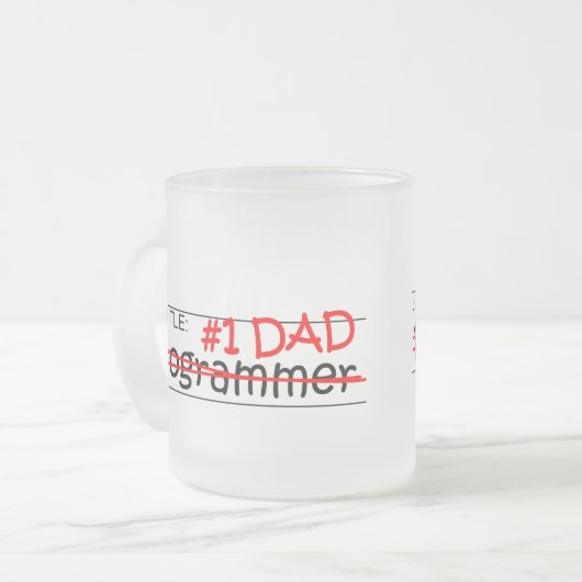 Job Dad Programmer Matglas Koffiemok (Voorkant links)