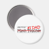 Job Dad Wiskunde Teacher Magneet (Voorkant / Achterkant)