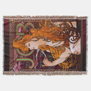 JOB door Alphonse Mucha  Art Nouveau Artwork Deken