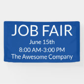 Job Fair Blauw Spandoek (Horizontaal)