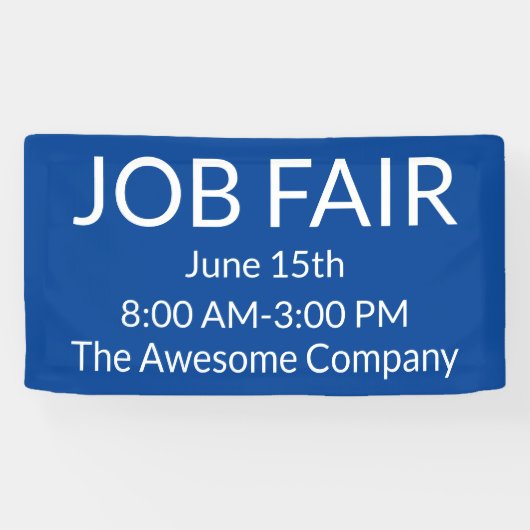 Job Fair Blauw Spandoek (Horizontaal)