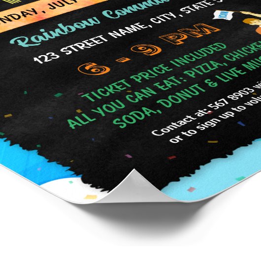 Job fair event flyer poster sjabloon (Hoek)