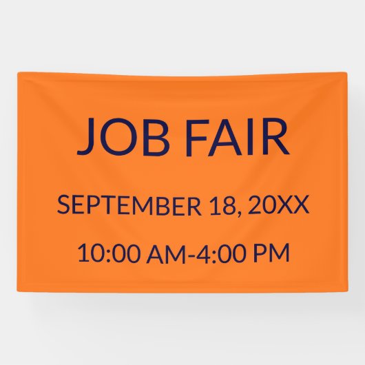 Job Fair Sinaasappel Spandoek (Horizontaal)
