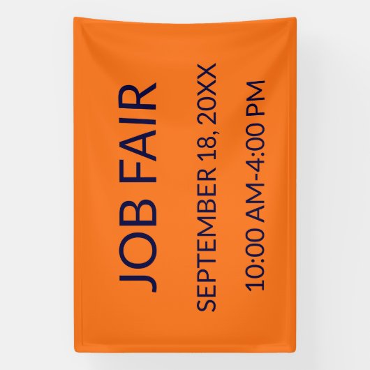 Job Fair Sinaasappel Spandoek (Verticaal)