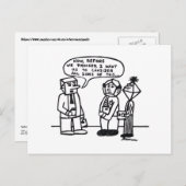 Job Humor Cartoon Grappige grap Meerzijdige hoofde Briefkaart (Voorkant / Achterkant)