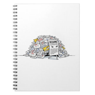 Job Hunt Noteboo - Funny Resume Afwijzing Cartoon Notitieboek