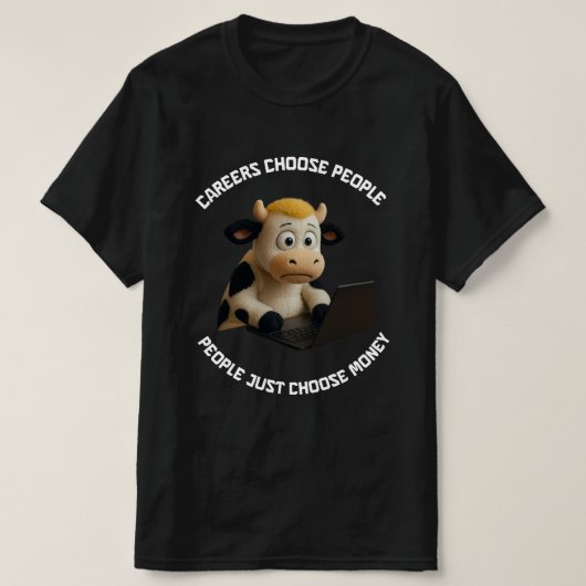 Job kiest voor de mens [CC-CatCow] T-shirt (Design voorkant)