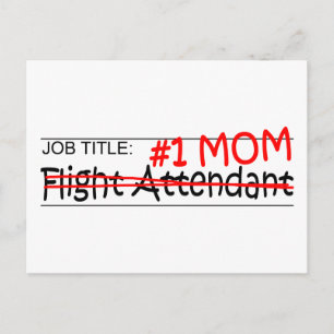 Job Mom stewardess Briefkaart