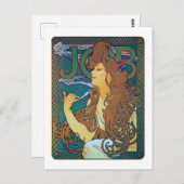 JOB, Mucha Briefkaart (Voorkant / Achterkant)