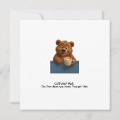Job Promotion – Koffie, Beren & Kantoorhumor Feestdagenkaart (Voorkant)