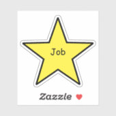 Job Ster Sticker – Grappige Minimaal Sticker (Vel)