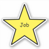 Job Ster Sticker – Grappige Minimaal Sticker (Voorkant)