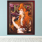 JOB van Alphonse Mucha  Art Nouveau Artwork Canvas Afdruk (Insitu (Houten vloer))