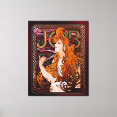 JOB van Alphonse Mucha  Art Nouveau Artwork Canvas Afdruk (Voorkant)