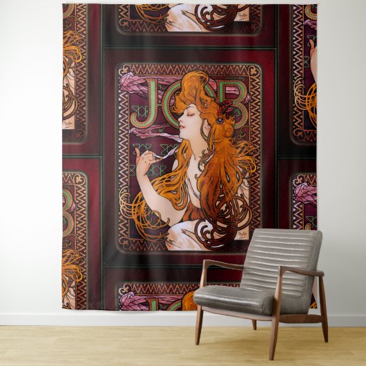 JOB van Alphonse Mucha  Art Nouveau Artwork Wandkleed (In situ)